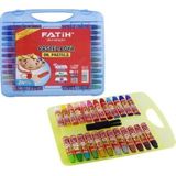 Fatih Pastel Boya 24 Renk King Size (Çantalı) - Çok Renkli - Çantalı Pastel Boya