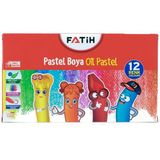 Fatih Pastel Boya Ilkokul Ortaokula Çocuk Dostu 12 Farklı Canlı Renk - Renkli