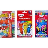 Fatih Pastel-Kuru-Üçgen Mum Boya Boyama Seti