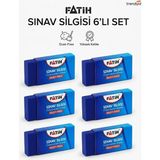 Fatih Sınav Silgisi Mavi Dust-Free Toz Bırakmaz 6'lı Avantaj Paketi