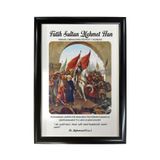 Fatih Sultan Mehmet Han Portre (2)– MDF UV Baskı Siyah Çerçeveli Tablo Sanatsal Modern Duvar Dekoru, 24x33 cm