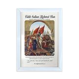 Fatih Sultan Mehmet Han Portre MDF UV Baskı Beyaz Çerçeveli Tablo 33x43 cm