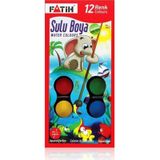 Fatih Sulu Boya 12'li Fırça . Sulu Boya