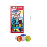 Fatih Sulu Boya 3lü Set - 12li Sulu Boya - Fırça - Su Kabı s.k