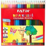 Fatih Tam Boy 24'lü Kuru Boya Seti – Karışık Renkler, Çatlamaya Dayanıklı, Okul ve Hobi Kullanımına - Çok Renkli