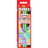 Fatih Tam Boy Jumbo Üçgen Triangular Kalemi 6 Renk 3,5 mm Kuru Boya