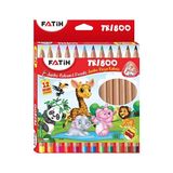Fatih Tribo 12 Renk Jumbo Kuru Boya Kalem Seti Üçgen Tasarım ve Kolay Kullanım İçin