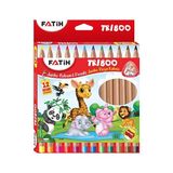 Fatih Triboo Jumbo Kuru Boya 12 Renk Üçgen Kalem Seti Parlak Renkler ile Eğlenceli Oyun