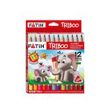 Fatih Triboo Natural Jumbo Kalemtıraş Hediyeli 12'Li Kuruboya