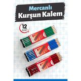 Fatih Tuğset Mercanlı Kurşun Kalem 12 Li Renk Rastgele Seçeneklerle Kırtasiye Ürünü