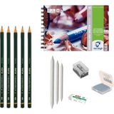 Fatih Yayınları Eskiz Başlangıç Seti 2 + Dereceli Kalem + A5 Defter + Dağıtıcı Set + Silgi + Açacak + Hamur Silgi - Karışık-Çok Renkli - standart