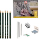 Fatih Yayınları Eskiz Başlangıç Seti 3 + Dereceli Kalem + A5 Defter + Dağıtıcı Set + Silgi + Açacak + Hamur Silgi - Karışık-Çok Renkli - standart