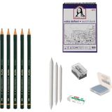 Fatih Yayınları Eskiz Başlangıç Seti 4 + Dereceli Kalem + A5 Defter + Dağıtıcı Set + Silgi + Açacak + Hamur Silgi - Karışık-Çok Renkli - standart