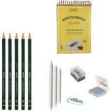 Fatih Yayınları Eskiz Başlangıç Seti 5 + Dereceli Kalem + A5 Defter + Dağıtıcı Set + Silgi + Açacak + Hamur Silgi - Karışık-Çok Renkli - standart