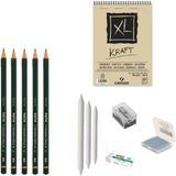 Fatih Yayınları Eskiz Başlangıç Seti 6 + Dereceli Kalem + A5 Defter + Dağıtıcı Set + Silgi + Açacak + Hamur Silgi - Karışık-Çok Renkli - standart
