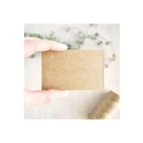 FatihOfset 50 Adet Kraft Baskısız Boş Kart - Kartvizit - Not Kartı - Hediye Notu - Boş Kraft Kağıt (0,07 KG)