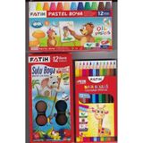 Fatihpastel 12^Li+Sulu Boya 12^Li+Kuru Boya12^Li Set 3 Birarda