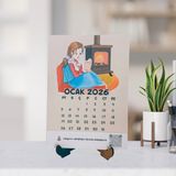 Fatofotofan 2026 Masa Takvimi – Ahşap Ayaklıklı - Bej