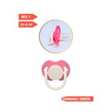 Fatoş Bebe Damaklı Silikon Emzik ,NO: 1 (0-6) Ay, Pembe Bebek Emziği