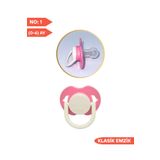Fatoş Bebe Klasik Silikon Emzik ,NO: 1 (0-6) Ay, Pembe Bebek Emziği
