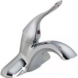 Faucet Ticari 511Lf-Hdf Klasik Tek Kolu Centerset Banyo Bataryası Az Açılır Pencere, Krom 5 X 6.5 X 5 Inç