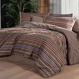 Fauna King Size (Battal BOY)%100 Pamuk Flanel (Pazen) Nevresim Takımı Kahve - Kahverengi - 240 x 220 cm