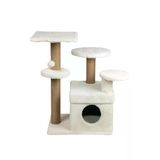 Fauna Pet Supplies Cm Kedi Oyun Evi Ve Tırmalama Platformu Beyaz (87Cm)