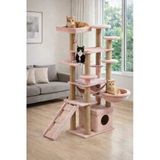 Fauna Pet Supplies Dev Boy Kedi Oyun Evi Ve Tırmalama Platformu Pembe (173Cm)