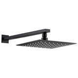 Fause Ankastre Borulu Kare Slim Metal 30x30 cm Siyah Duş Başlığı