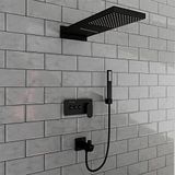 Fause Ankastre Comfort Panel Şelale Duş Seti FAU111 (Mat Siyah)