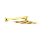 Fause Ankastre Duş Başlığı Borulu Kare Slim Metal 25x25 (Altın)