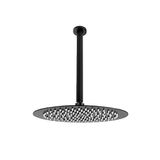 Fause Ankastre Duş Başlığı Borulu Oval Slim Metal Ø25 cm Tavandan (Mat Siyah)