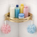 Fause Banyo Köşe Rafı 304 Paslanmaz Çelik 23x23 Cm Mat Altın Kbk100-bg Mat Altın