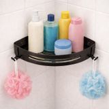 Fause Banyo Köşe Rafı 304 Paslanmaz Çelik 23x23 Cm Siyah Kbk100-b Mat Siyah
