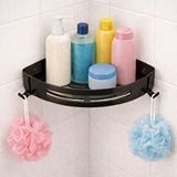 Fause Banyo Köşe Rafı 304 Paslanmaz Çelik 23x23 Cm Siyah Kbk100-b