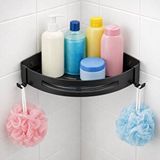 Fause Banyo Köşe Rafı 304 Paslanmaz Çelik 23x23 Cm Siyah Kbk100-b