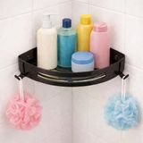 Fause Banyo Köşe Rafı 304 Paslanmaz Çelik Şampuanlık 23x23 cm KBK100 (Mat Siyah)