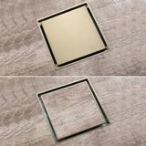 Fause Komple Çelik Seramik Uyumlu Ankastre Yer Süzgeci 10x10 cm KSZ101 (Mat Altın)