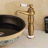 Fause KSL100 Yüksek Çanak Rustik Vintage Antik Eskitme Lavabo Bataryası