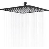 Fause KTD102-B Kare Slim 304 Metal 25x25 cm Siyah Tepe Duş Başlığı