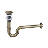 Fause Pop-up Basmalı Paslanmaz Çelik Metal Lavabo Sifonu Antik Eskitme Ksf101-a Antik
