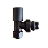 Fause Radyatör Havlupan Vanası Köşe Tip 1/2'' Krom KVN101 (Mat Siyah)