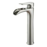 Fause Yüksek Çanak Lavabo Bataryası Şelale KSL112 (Fırçalanmış Nikel)