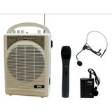Fav SE-728-BT-USB Tek Kanal 1 El 1 Yaka+Kafa Seçeneği 50 Watt Şarjlı Seyyar Anfi - Renkli