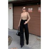 Fav Style Kadın Yüksek Bel Denim Pantolon Siyah