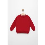 Favo Kids Kırmızı Mavsimlik Bisiklet Yaka Uzun Kollu Erkek Çocuk Sweatshirt