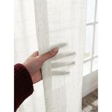 Favolli Ekru Renk Keten Dokulu 1/3 Sık Pileli Zarif Tül Perde | Ütü Istemez | En Çok Satan Tül Perde - 400 x 250 cm
