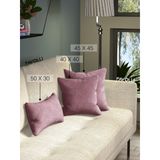 FAVOLLİ Favolli Kadife Dokulu Lavanta Pembesi Kırlent Kılıfı, 50 X 30 Cm, Dream Serisi, Punch Ile Uyumlu, Gizli Fermuar