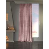 Favolli Kadife Dokulu Açık Pembe Ada Fon Perde Ekstrafor Büzgülü Dream Series - 300 x 250 cm