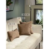 Favolli Kadife Dokulu Antik Pirinç Renk Kırlent Kılıfı Dream Serisi Punch Için Uygun Gizli FERMUAR50 x 30 cm